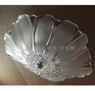 【陽光·天林吊燈_白色花_金屬燈架+工藝玻璃燈罩_現代流行風格_φ300mm_白色】_價格報價_實拍圖片_參數-好住網